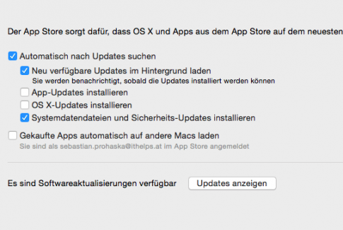 Mac OS Update Meldung Yosemite deaktivieren