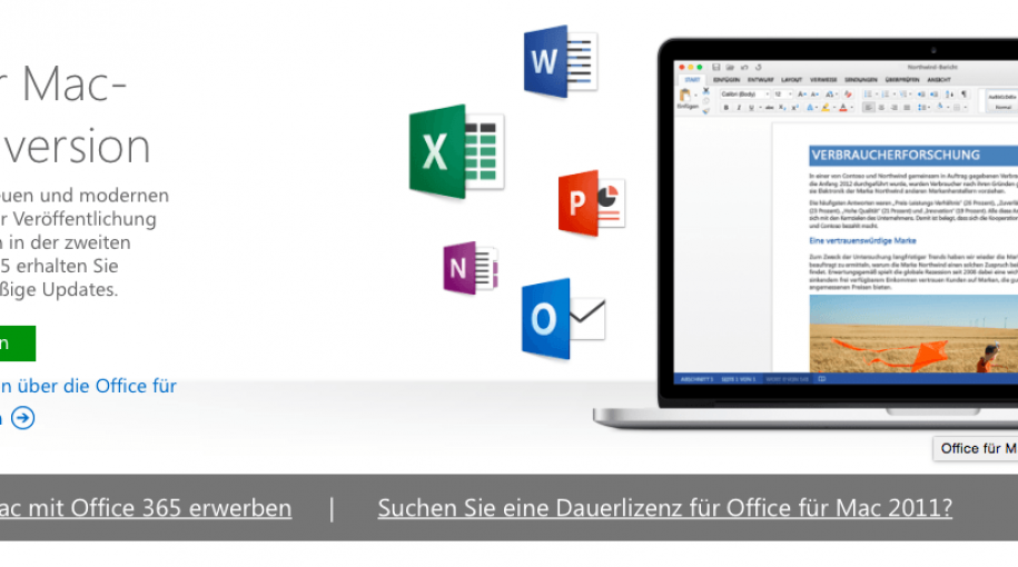 Microsoft Office 2016 für Mac OSX im Test