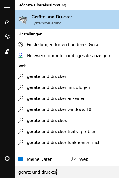 Geräte und Drucker