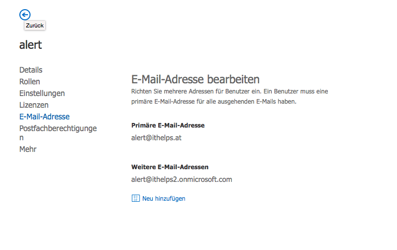 Office365 Benutzer E Mail Adresse