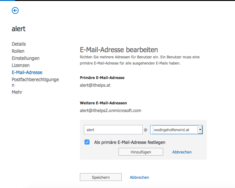 Office365 Neue E Mail hinzufugen