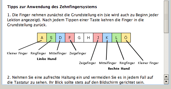 10 Fingersystem Richtige Fingerposition